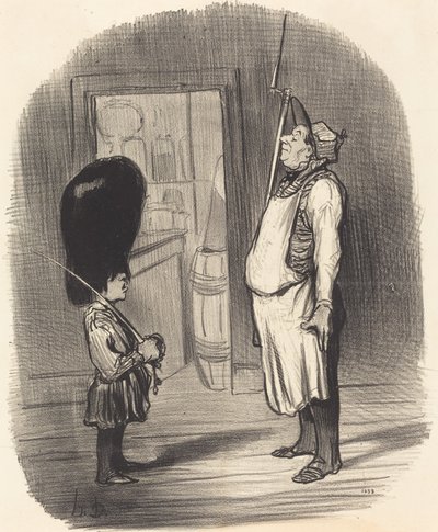 Een Familie met een Oorlogsinstinct door Honoré Daumier