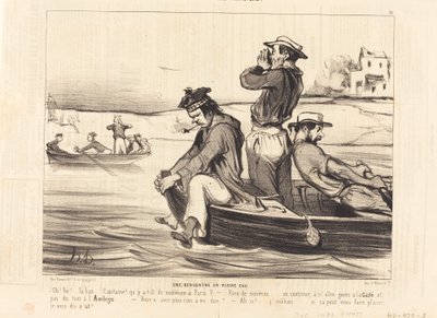 Een ontmoeting in open water door Honoré Daumier