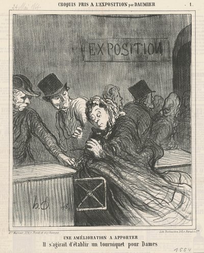 Een verbetering aan te brengen door Honoré Daumier