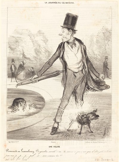 Een Uur - Wandeling in Luxemburg door Honoré Daumier