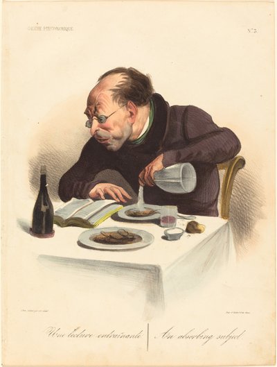 Een meeslepende lezing door Honoré Daumier