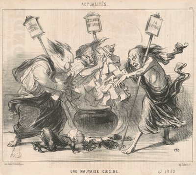 Een slechte keuken door Honoré Daumier