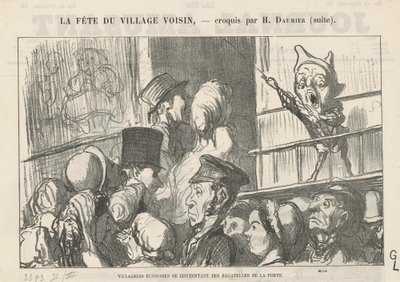 Villageois économes se contentant ... ; A la campagne, pas de grèves de cochers ... door Honoré Daumier