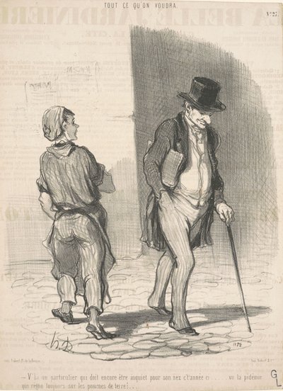 Daar is een persoon die moet ... ongerust zijn ... door Honoré Daumier
