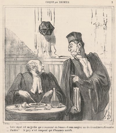 Uw klant is een schurk... door Honoré Daumier