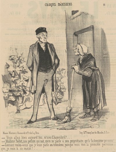 Gaat het goed vandaag, meneer Chapoulard? ... door Honoré Daumier