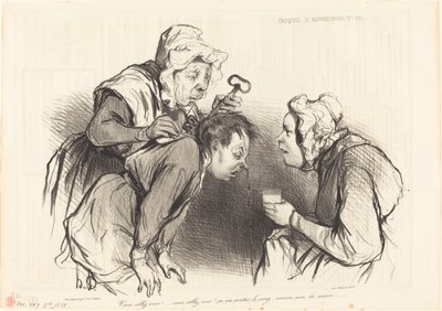 Je zult zien!... het zal het bloed stoppen... door Honoré Daumier