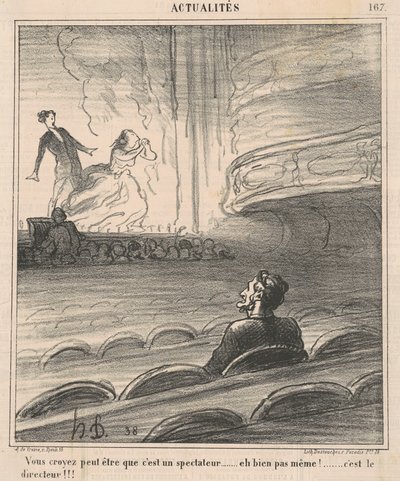 U denkt misschien dat het een toeschouwer is... door Honoré Daumier