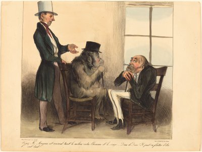 Voyez, Mr. Mayeux, cet animal... door Honoré Daumier