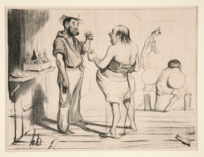 Voyez vous, Bourgeois, vous etes justement dans l door Honoré Daumier