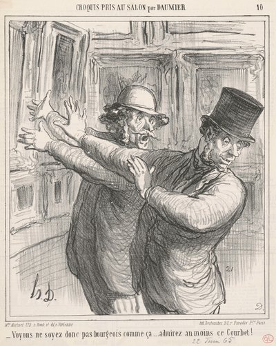 Laten we zien... bewonder tenminste deze Courbet! door Honoré Daumier