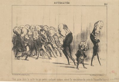 Gezicht genomen in de wachtkamer door Honoré Daumier