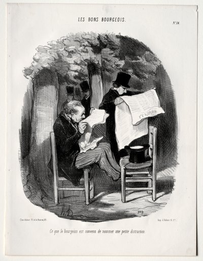 Wat de bourgeois een kleine afleiding noemt door Honoré Daumier