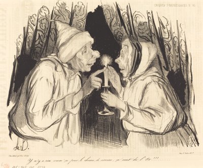 Er is niets zoals dit voor de verkoudheid... door Honoré Daumier