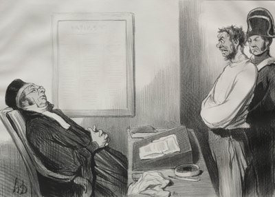 Je was hongerig...Dat is geen reden... door Honoré Daumier