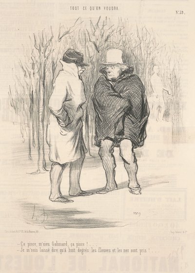 Dat knijpt, meneer Galimard, dat knijpt! door Honoré Daumier