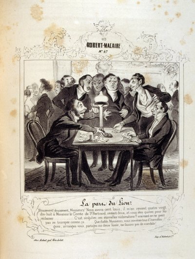illustraties over ideeën en legendes Philipon onder de titel Les Cent en Robert Macaire door Honoré Daumier