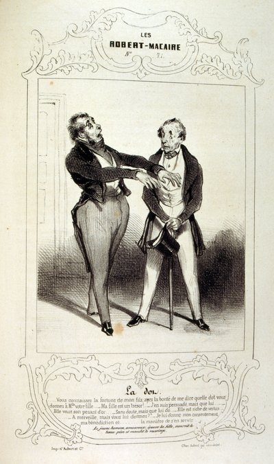 illustraties over ideeën en legendes Philipon onder de titel Les Cent en Robert Macaire door Honoré Daumier