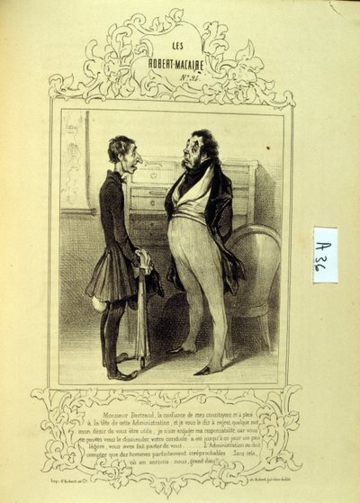 illustraties over ideeën en legendes Philipon onder de titel Les Cent en Robert Macaire door Honoré Daumier