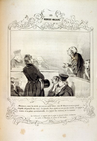Illustraties over ideeën en legendes Philipon onder de titel Les Cent en Robert Macaire door Honoré Daumier