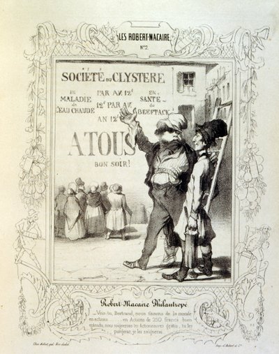 Illustraties over ideeën en legendes Philipon onder de titel Les Cent en Robert Macaire door Honoré Daumier