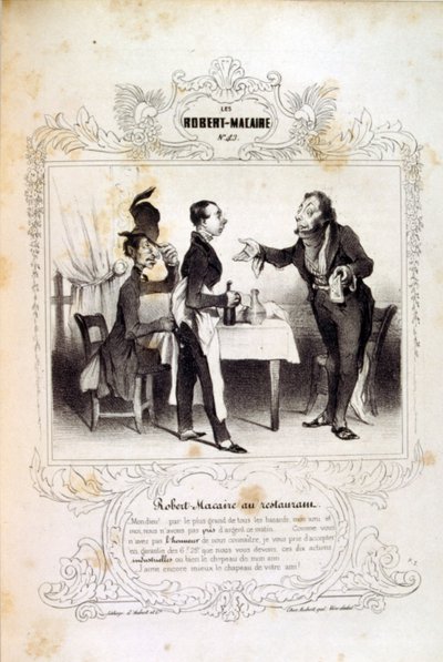 Illustraties over ideeën en legendes Philipon onder de titel Les Cent en Robert Macaire door Honoré Daumier