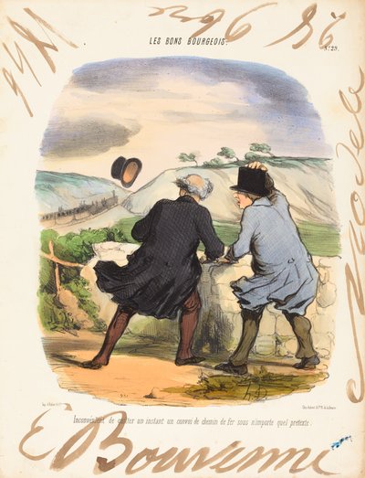 Ongemak van vertrekken door Honoré Daumier and Edouard Bouvenne