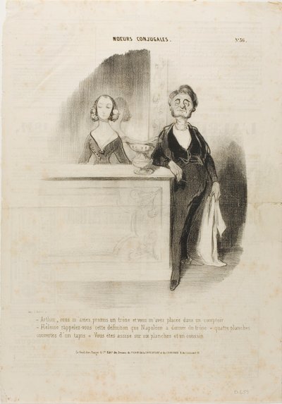 "Arthur, je had me een troon beloofd en het enige wat je hebt gedaan is me achter een toonbank zetten. - Eloise, denk aan Napoleons definitie van een troon: 