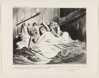 Een eerlijke beloning die in 1800 door de preutse wilden van Noord-Amerika werd geschonken aan Louis-Philippe van Orléans, chirurg en expatriate, maar nog steeds een Fransman. (Ik groet u, gracieuze Black Lady, de Heer is met u.) Een Namaquan Ave Maria, pl door Honoré Victorin Daumier