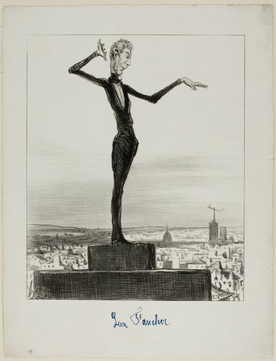 Een suggestie van de Charivari aan Mr. Léon Faucher om in de toekomst Telegrafische Blunders te vermijden, plaat 122 uit Actualités door Honoré Victorin Daumier
