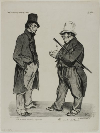 Een belegger van Spaanse Cortes-obligaties. Een belegger in Spaanse staatsobligaties, plaat 423 door Honoré Victorin Daumier