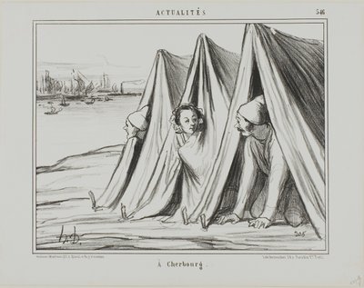 Bij Cherbourg, plaat 546 uit Actualités door Honoré Victorin Daumier