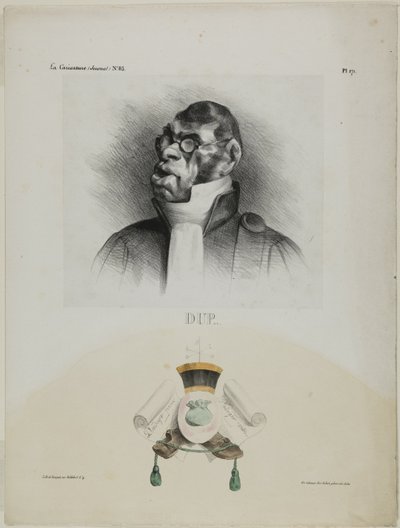 Dup..., plaat 171 van Cartooning Celebrities door Honoré Victorin Daumier