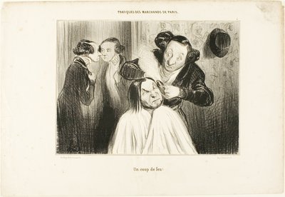 "Vuur!", plaat 35 uit Types Parisiens door Honoré Victorin Daumier