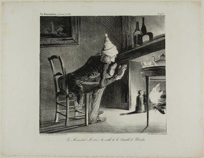 Generaal Mortier, de avond voor de slag bij Waterloo, plaat 456 door Honoré Victorin Daumier