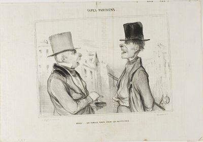 Geweldige tijden voor kleine..., plaat 7 van Types Parisiens door Honoré Victorin Daumier