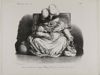 Marie Louise Charlotte Philippine Pairie, prostituee, erkend door de politie door Honoré Victorin Daumier