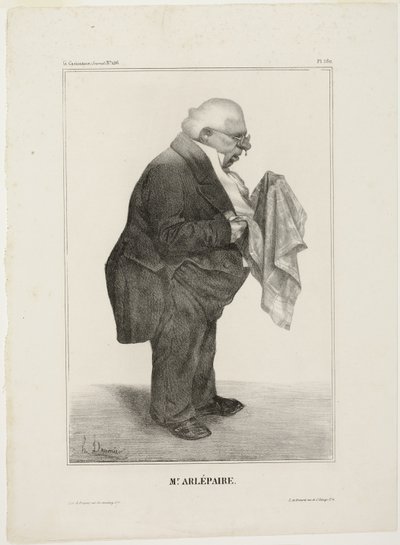 Mr. Arlépaire.., plaat 280 uit Célébrités de la Caricature door Honoré Victorin Daumier