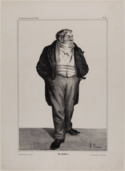Mr. Baill..., plaat 312 van Cartooning Celebrities door Honoré Victorin Daumier