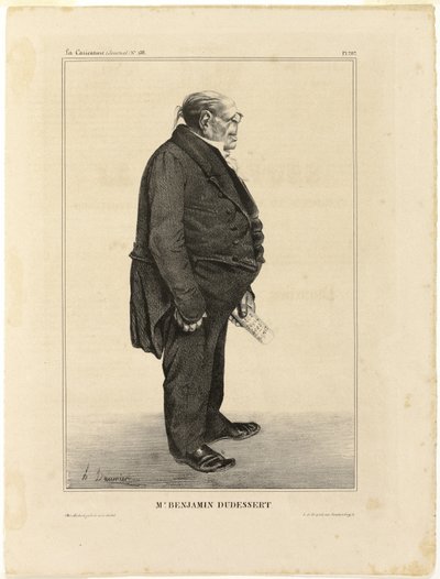 Benjamin Dudessert, plaat 287 uit Célébrités de la Caricature door Honoré Victorin Daumier