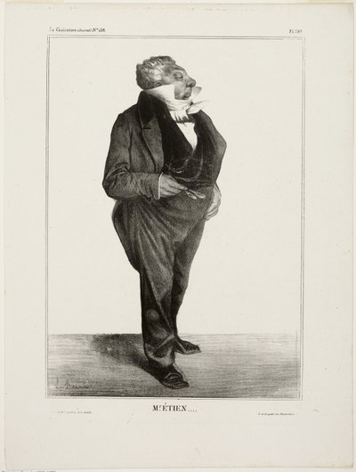 Mr. Étien...., plaat 283 van Cartooning Celebrities door Honoré Victorin Daumier