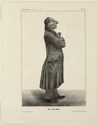 Mr. Fulchir.., plaat 273 van Cartooning Celebrities door Honoré Victorin Daumier