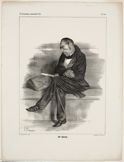 Mr. Guiz, plaat 340 van Cartooning Celebrities door Honoré Victorin Daumier