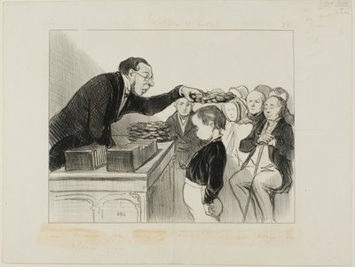 Mr. Jean-Joseph-Chaboulard... eerste prijs voor goede gezondheid!, plaat 28 uit Professeurs et Moutards door Honoré Victorin Daumier