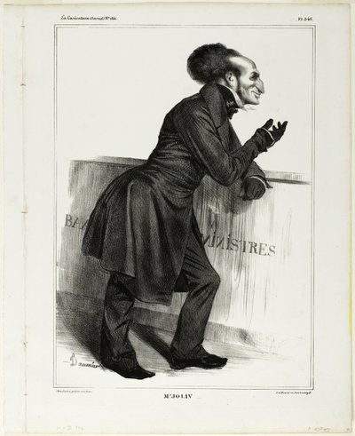 Mr. Joliv...., plaat 346 van Cartooning Celebrities door Honoré Victorin Daumier