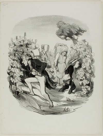 Verdorie! ... de druiven zijn echt niet goed dit jaar!, plaat 24 van Pastorales door Honoré Victorin Daumier