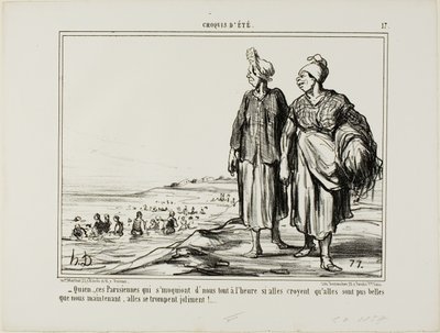 Quien...die Parijse vrouwen die ons uitlachen door Honoré Victorin Daumier
