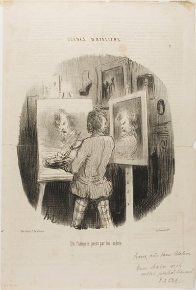 Zelfportret van een Fransman, plaat 2 uit Scénes D