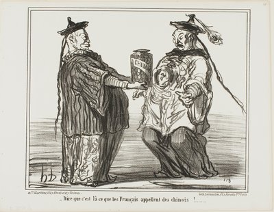 Vreemd... dit is wat de Fransen "Chinois" noemen, plaat 21 uit En Chine door Honoré Victorin Daumier