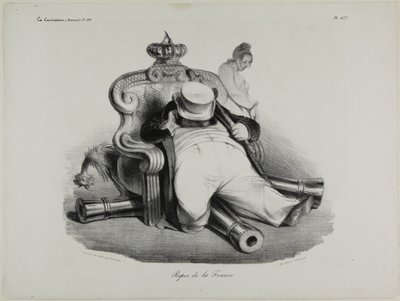 De houding van Frankrijk, plaat 417 door Honoré Victorin Daumier